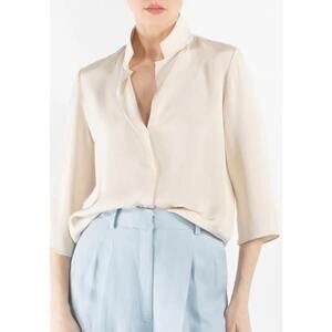Peter Cohen Champagne High Quality Women's Top Blouse Size S  Blouse Silk #7